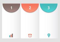 Documentos dobrados com etiquetas coloridas PSD