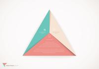 Design de triângulo de origami psd
