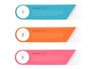 Etiquetas de Banner Modernas PSD Set