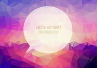 Polygonal speech bubble background psd