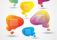 Bolhas de fala brilhante duas psd pack