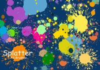 20 Splatter Color PS Brushes abr vol.3