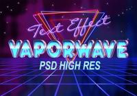 vaporwave text effekt psd