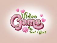 Effet de texte de jeu vidéo PSD