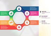 Sieben Optionen Infographic Structure Chart Presentation Design Templates