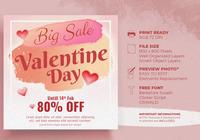 Valentine `s dag verkoop ontwerpconcept