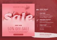 Saint Valentin vente fond avec modèle en forme de coeur