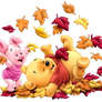 Pooh-piglet-babies-leaves-autumn