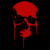 Red-skull-black-background