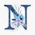 Pegatina_'monograma_m_helado_ramo_de_invierno'_de_floralmonogram