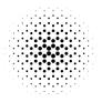 Abstract-halftone-circle-dots-radial-hexagonal-black-white-vector-illustration-element-89204391