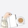 The_girl_is_reading_a_book_and_drinking_a_coffee%e2%80%a6