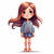 Cartoon-girl-with-long-hair-jacket-standing-front-white-background-generative-ai_958192-87853